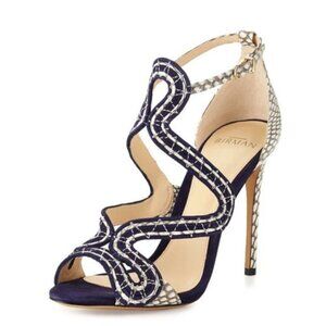 Alexandre Birman  Alice Suede/Snake Sandal Bali/Mono Natural Size EU38/U…
